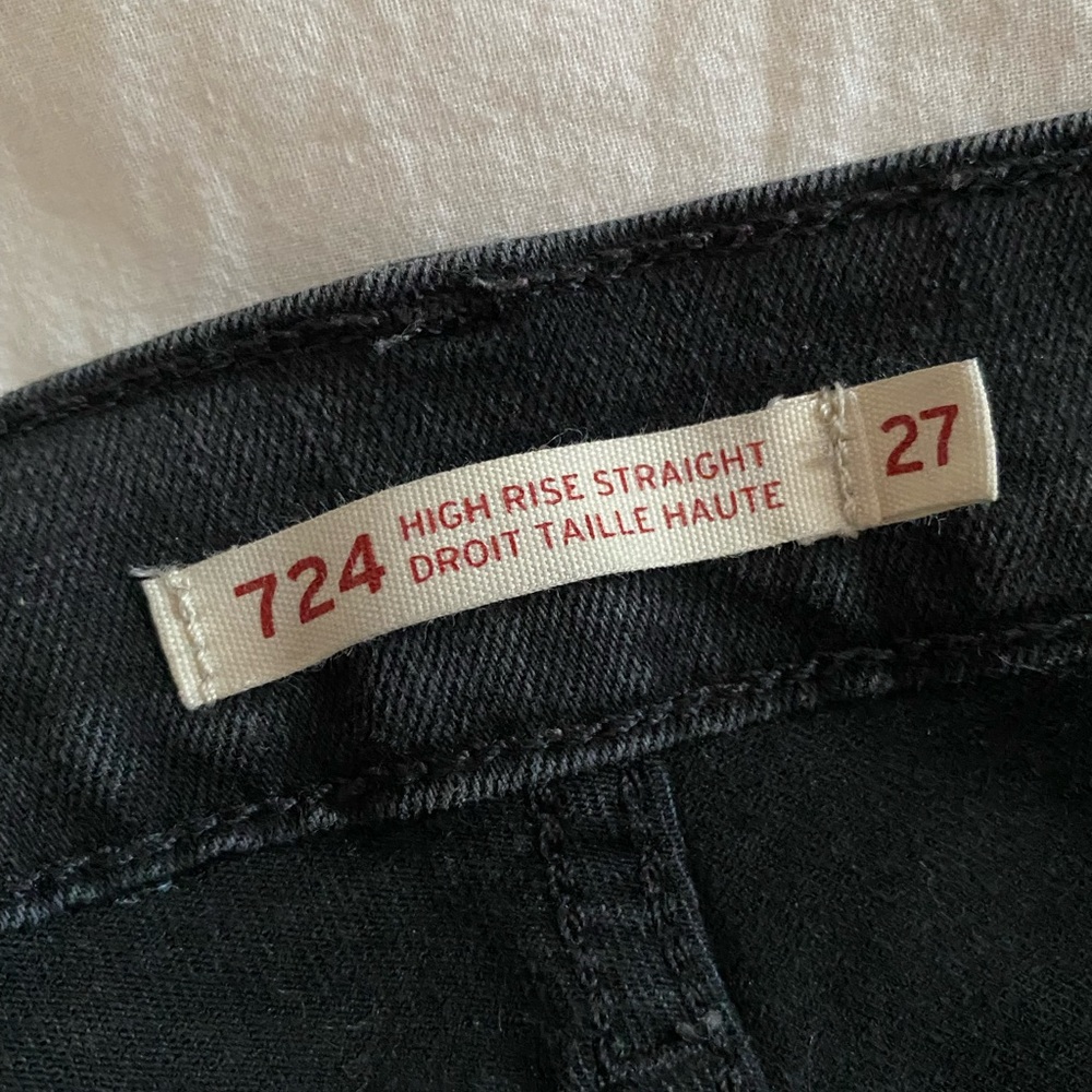 Levi’s 724 High Waisted Black Jeans